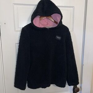 Calvin Klein Performance Black Hooded Pull Over Pocket Fleece Softest XL Juniors